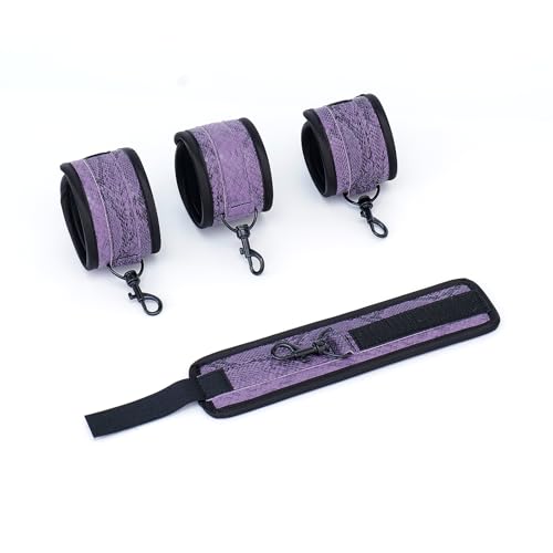 3 in 1 Heavy Duty Stainless Steel Expandable Spreader Bar with 4pcs PU Blue Adjustable Straps,Workout Bar for Home Gym Training Bar,Portable Detachable Pilates Kit - style: Black+Purple Serpentine Kit