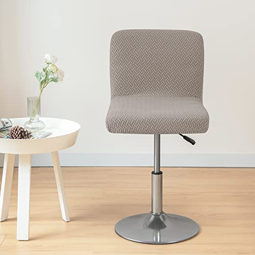 HFCNMY Bar Stool Covers with Backs,4 Pack Stretch Bar Stool Chair Covers,Jacquard Bar Stool Covers,Washable Bar Chair Covers Swivel Barstool Covers Slipcovers with Back Khaki - color: Khaki