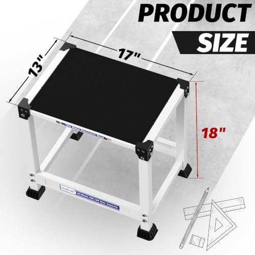 GanFindX Steel Plyo Jump Box, 12/18 Inch, White | Heavy-duty Steel Plyo Box For Home Gym. Builds Agility, Stamina, Conditioning & Strength. - size: 18 Inch