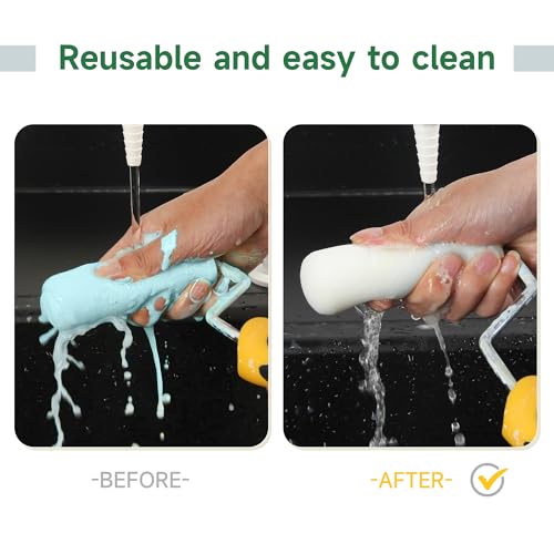VOOMEY Foam Paint Roller,Small Paint Rollers 4 inch,White Paint Roller Covers,48 Pack,Perfect for Refinish Small Corners,Such as Tables, Window Edges, Fences,Cupboards - style: 4 inch 48 pack