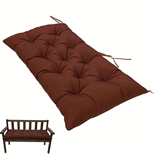 SeaHome Indoor/Outdoor Bench Cushion,Waterproof Swing Seat Cushion,Outdoor Chair Cuhion,for Lounger Garden Furniture Patio Loveseat Bench (47.2" x 19.7", Coffee) - color: Coffee, size: 47.2" x 19.7"