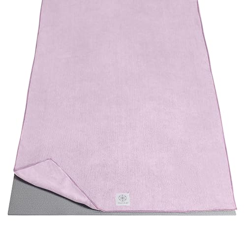 Gaiam Yoga Mat Towel Microfiber Mat-Sized Yoga Towel for Hot Yoga - color: Lilac Lace, size: 1 Towel