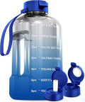 AQUAFIT 1 Gallon Water Bottle with Motivational Quotes | BPA Free 1 Gallon Water Bottle with Straw and Chug Lids - Leakproof Gym Water Bottle with Carry Handle (Blue Skies) - color: Blue Skies, size: 128 Ounces