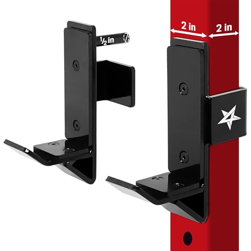 Yes4All Olympic Weight Plate Holder Attachment - color: C. Pair of J Hooks, size: Fit 2x2" Rack with 0.52" Hole