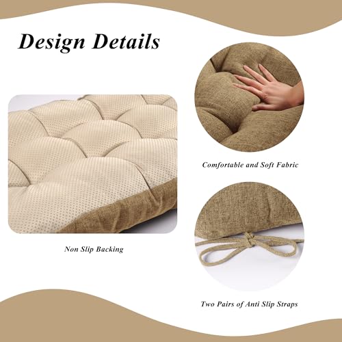 Indoor Bench Cushion for Indoor Furniture 48"x19" Taupe 1 Pc | Thick, Stay in Place, Textured Fabric, for Entryway Window Shoe Storage and Kitchen Bench, Comfort Sitting, Upgrade Decor - color: Taupe