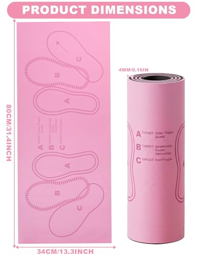 Non-Slip Squat Mat with Foot Position for Women – Ultimate 30" x 13.8" Large Squat Target Pad, 4mm Cushioning for Unmatched Comfort, No Odor & Injury Prevention – Perfect for Home & Gym Workouts - color: Pink