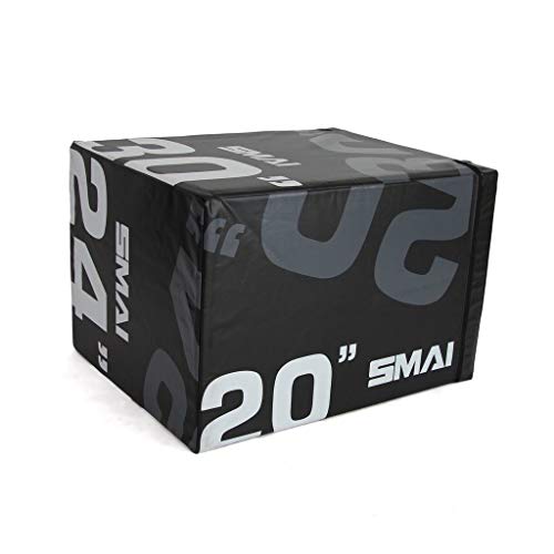 SMAI Plyometric Jump Box: Pro-Duty Foam Plyo Box for Explosive Workouts and Box Squats - Step up Exercise Platform for Safer Conditioning& Training.