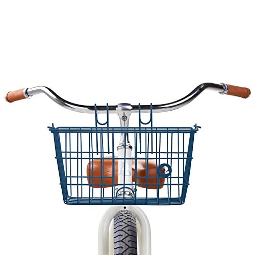 Retrospec Apollo-Lite Lift-Off Bike Basket - Detachable Steel Handlebar Basket with Carrying Handle for Commuting, Shopping & Beach Trips - 14.5in x 9.5in Weather-Resistant Biking Gear - color: Navy