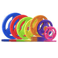 Color Coded 2-Inch Rubber Coated Olympic Grip Plate for Barbell,Solid Cast Iron Weight Plates for Strength Training, Weightlifting, Home Gym, 2.5/5/10/15/25/35/45 LB, Single and Pair - color: 305LB-SET