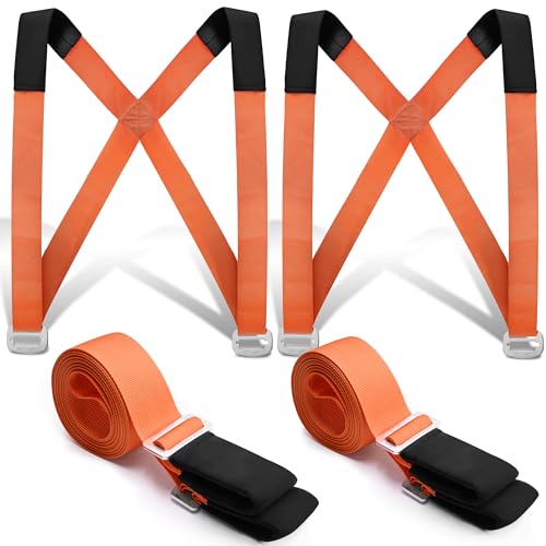 DEYACE Moving Straps 2-Person Lifting Straps for Moving Item up to 800 lbs - color: Orange