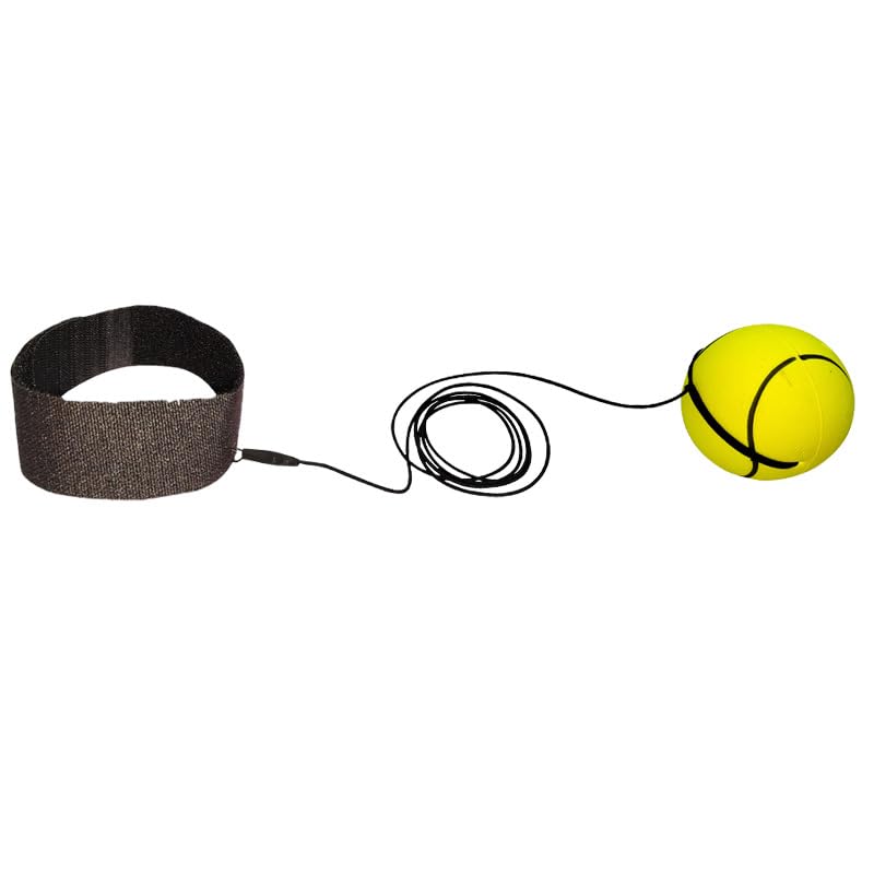 JJLFresheners Mixed Colors 2.5 Inch Sports Wrist Ball, Baseball Rubber Rebound Wristband Wrist Return Ball Sport on a String for Exercise Play Sports Reaction Balls Speed and Agility Training