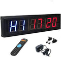 Workout Timer Wall Interval Clock Count Down/Up Stopwatch with Remote (2.3inch Blue and Red) - color: 2.3inch Blue and Red
