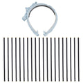NICENEEDED 20 PCS Headband Teeth Strips for DIY, Black Anti Slip Self adhesive Hair Bands Teeth, Comb Silicone Grips Headbands Hair Accessories for Women