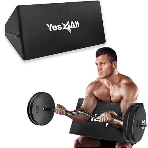 Yes4All Foam - Preacher Curl Pad, Simple Version of Preacher Curl Weight Bench for Arms, Biceps and Triceps, Space-Savin