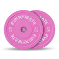 EVERYMATE Change Weight Plates 1.25LB 2.5LB 5LB Set Fractional Olympic Bumper Plates for Cross Training Steel Insert Strength Training - color: 10LBx2, size: Pink