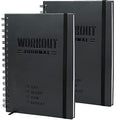 Nextnoid Hardcover Fitness Planner Workout Journal for Men & Women - A5 Sturdy Fitness Log Book to Track Gym & Home Workouts - Separately Packaged 2 Pieces - color: L.Black 2, style: Fitness