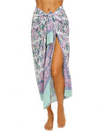 100% Cotton Hand Block Print Pareo Sarong Swimsuit Wrap Skirt Cover Up Long Women’s Apparel Fabric Beach Bikni (73" x 44") - color: White 1