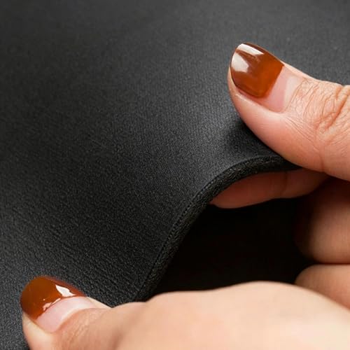 Non-Slip Anti Vibration Mat for Vibration Plate Machine, Noise Reducing Floor & Carpet Protector Pad, Shock Absorbing Vibration Pad Exercise Accessory for Most Vibration Platform Machines (Black, Only Mat)