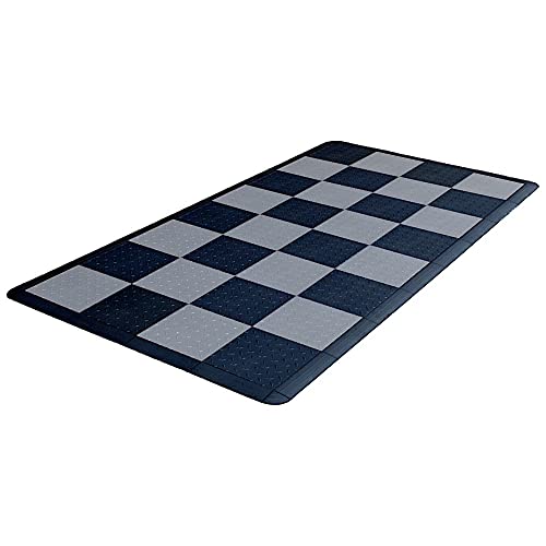 Speedway Garage Floor Mat Kit for Motorcycle, Small, Checkered - Black/Grey - color: Checkered - Black/Grey, size: Garage Kit - Motorcycle
