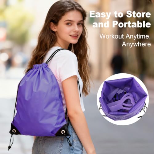 Pilates Kit-14PCS Pilates Equipment Set | home pilates kit includes pilates ring and ball, resistance bands, ankle weights and socks, for strength and flexibility - color: purple