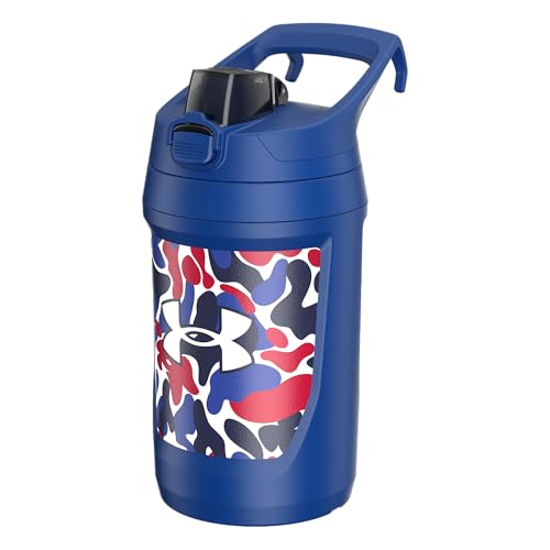 Under Armour 32 oz Insulated Water Bottles - Sports Water Jug with Fence Hook, Leak Resistant for Baseball, Football & More, 32 oz Insulated, Royal Hypercamo - color: Royal Hypercamo, size: 32 Ounces