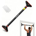 Adjustable Doorway Pull Up Bar No-Screw 440lbs | Fits 29.1-37.4in (74-95cm) door frames with 360° lock & foam pads + 2 spare pads. Home chin-up - color: Burgundy