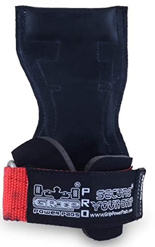 Lifting Grips PRO Weight Gloves Heavy Duty Barbell Gymnastics Straps Alternative to Power Hooks Deadlifts Adjustable Neoprene Padded Wrist Wrap - color: RdStRb, size: Small 5.0"-6.40" Wrist Size