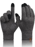 TRENDOUX Merino Wool Winter Gloves: Touch Screen Knitted Gloves Warm Thin Non-slip Glove for Men Women Driving Running Gift - color: Drakgray, size: X-Large