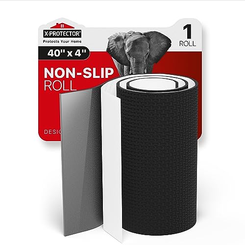 X-Protector Rubber Roll 40 x 4 inches - Black Non Slip Pad - Universal Anti Skid Pads - Self-Adhesive Rubber Grips - Premium Rubber Feet for Keyboard, Appliances, and Other Small Things! - size: 1 PC 40 x 4 inch (Black Rubber)