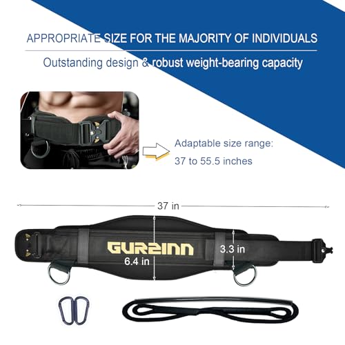 Weight Lifting Belt Gym Fitness with Quick Locking, Dip Belt with rope, Weighted Pull Up Belt for Gym Fitness Powerlifting Squat - color: Black, size: Medium