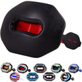 Oral Mart Flag Football Mouth Guard with 3D LipFit Design for Kids - Youth Football Mouthguard (No Boil) Cool Instant Fit Lip Guard Mouthpiece for Braces (Detachable Helmet Strap Included) - color: Red/Black