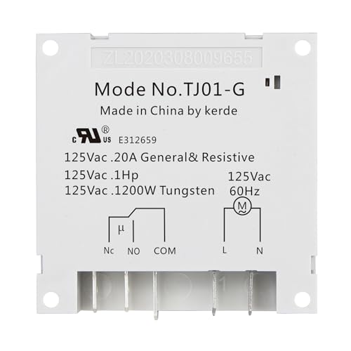KERDE TJ01-G 24-Hour Timer, 120V 20-Amp Manual Override, 15-Minute Interval Switch, Indoor/Outdoor Appliance Timer for Lights, Fans, Pumps, DIY Electrical Projects