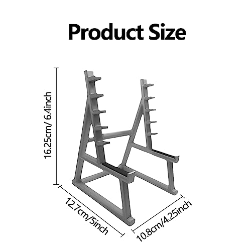 Squat Rack Pen Holder, Funny Barbell Pen Holder, Mini Modern Desktop Barbell Rack Pencil Organizer Ornament for Home Office(COLOR:gray+black)