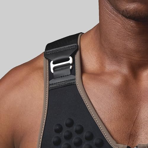 OMORPHO Men’s 20 lb G-Vest Icon Bundle adjusts from 10 lb to 20 lb with included G-Pack weight panels. Low-profile, fully adjustable comfort fit for walking, hiking, running, and training. - color: Luxe
