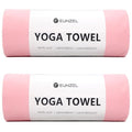 Eunzel 2 Pack Hot Yoga Towel Non Slip Yoga Mat Towel Non-Slip Sweat Absorbent Microfiber Towel for Hot Yoga, Pilates and Workout 72" x 26.5", Pink - color: Z-pink(2 Pack )