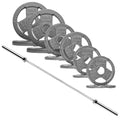 Signature Fitness 2-Inch Cast Iron Barbell Sets - size: 160LB Set