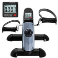Mini Exercise Bike, himaly Under Desk Bike Pedal Exerciser Portable Foot Cycle Arm & Leg Peddler Machine with LCD Screen Displays - color: Gray