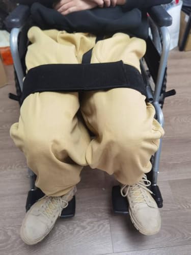 Wheelchair Thigh Leg Strap Wide Elastic for Keeping Legs Together Users Elderly Dementia Paralysis Parkinson Support Strap Wheelchair Thigh Leg Strap Wheelchair Strap Seat Belt Leg Support Strap