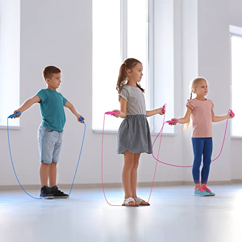 Aneco 48 Pack Kids Jump Rope Set 7.3 Feet Outdoor Jump Ropes Colorful Kids Jumping Ropes Great Sports Activities Birthday Party Favors Gifts