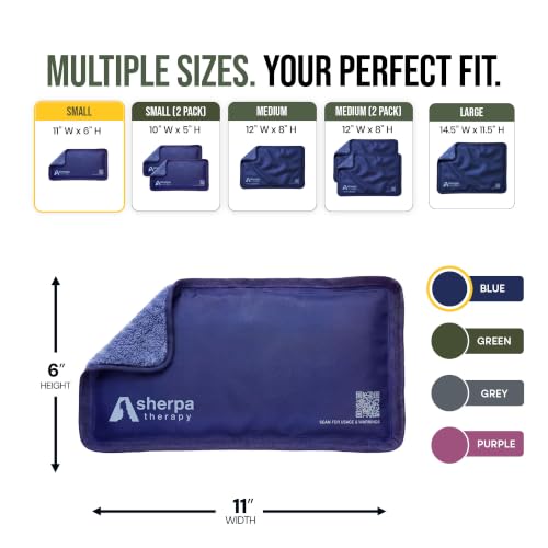 Small Soft Ice Packs for Injuries Reusable - Hot and Cold Flexible Gel Ice Packs Reusable for Ankle, Hand, Wrist, Head Pain Relief - 6" x 11" - Blue - size: Small, style: Blue
