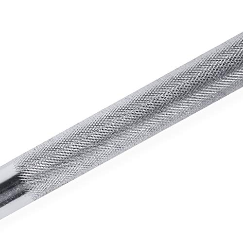 CAP Olympic Barbell - 5FT, 6FT, & 7FT Strength Training Weight Bars, Multiple Options - size: 5 ft (60") - Chrome, style: Classic