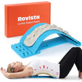 Premium Back Stretcher for Lower Back Pain Relief – 4-Level Adjustable Lumbar Support Board with Soft EVA Massage Strip – Durable & Portable Back Cracker to Release Tension and Reset Your Day (Blue) - color: Blue