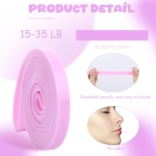 Foilswirl 8 Pcs Resistance Bands Long and Short Pull up Assistance Exercise Workout Bands for Working Out Muscle Training Physical Muscle Training Men and Women - color: Light Purple, size: 15-35 Ibs