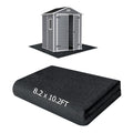 Outdoor Storage Shed Floor Mat, 8.2*10.2FT Waterproof Washable Garden Flooring Pad with Non Slip Backing, Soft Furniture Patio Covering Carport dust Oil Mat-Tool Shed, Storage Shed Not Included - size: 8.2 x 10.2 FT