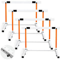 Blulu Adjustable Track and Field Hurdles Height Sports Training Hurdle with Counterweight Heavy Duty Track and Field Equipment Practice Training from 30 to 42 Inch for Athletes Adults - color: orange