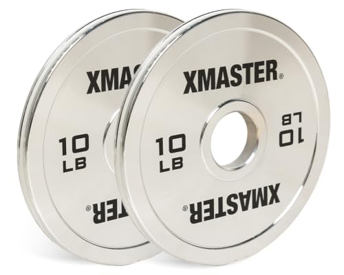 XMASTER FITNESS Chrome Steel Change Plates - size: 10LB Pair