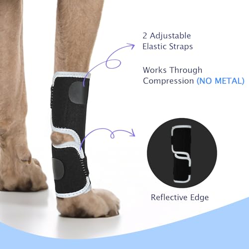 Dog Front Leg Brace - Hock Joint Compression Wrap Providing Stability for Dog for ACL , Arthritis, Joint Discomfort Aid in Wound Care and Recovery - Dog Wrist BracePreventing Injuries, Sprains (S) - size: Small