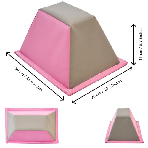 Stunt Trainer Stand for Cheerleading | Portable Cheer Balance Trainer | Stunting Flyer Practice Platform | Lightweight Gymnastics Balance Block | Cheerleading Equipment for Safe Skill Training - color: Pink