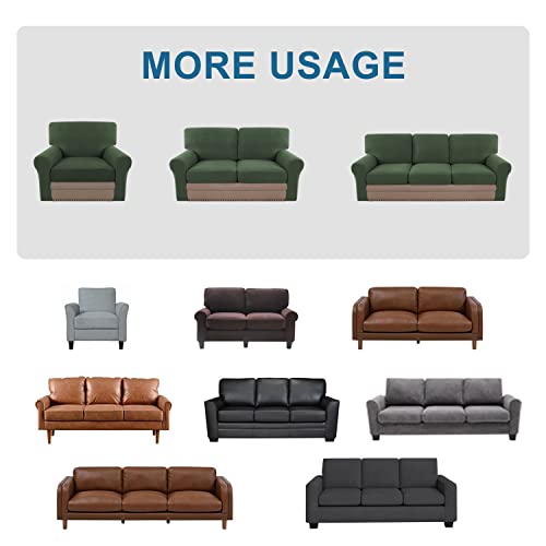 H.VERSAILTEX Multi-Pieces Sofa Covers Stretch Couch Covers Form Fitted Seats and Back Cushions Covers (2 Seat Covers Plus 2 Back Cusion Covers, Bonus 2 Armrest Covers), Bronze Green - color: Bronze Green, size: 2 SEAT COVERS + 2 BACK COVERS+ 2 ARMREST COV