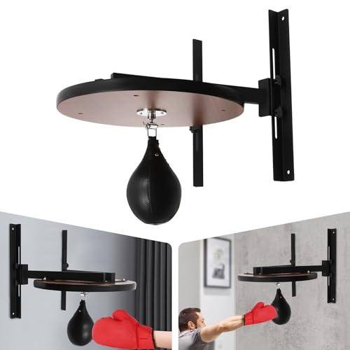LYNICESHOP Speed Bag Platform Kit, Heavy Duty Boxing Training Equipment, Wall Mount Adjustable Speed Bag Set for Reflex & Coordination